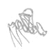 thumbnail image 1 of pieza de pinzas metálicas para el cabello, pinzas para el cabello, pasadores para el cabello para mujeres, tono plateado, 4.29''x2.32''x1.02'', 1 of 7