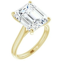 2 Carat Lab Diamond Engagement Ring 14k Yellow Gold Emerald Cut