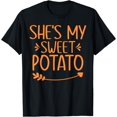 thumbnail image 1 of Thanksgiving Matching Couples Outfit Sweet Potato Yes I Yam T-Shirt - As Picture - L, 1 of 4