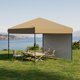thumbnail image 3 of Carpa Tipo Cenador Plegable 3x3m para Exterior - Montaje Fácil por Una Individuo - Impermeable y Protección UV - Tela Oxford 210D Plateada, Incluye 1 Pared Lateral, 3 of 8