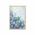 thumbnail image 1 of Flower Wall Art with Frame, Bunch of Fresh Wildflowers in Grass Vivid Spring Daisy Bloom over Sky Floral Design, Printed Fabric Poster for Bathroom Living Room, 23" x 35", Blue Green, by Ambesonne, 1 of 2