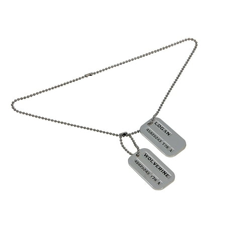 X-Men Wolverine Logan 2 Sided Military Metal Pendant Chain Dog (Best Military Dog Tags)