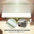 thumbnail image 4 of GVN Patio Awning, Outdoor Sun Shade Shelter Cover Awnings,12' x 10' Retractable Awning Patio Awnings Sun Shade Shelter with Manual Crank Handle, Beige and White, 4 of 10