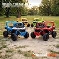 thumbnail image 4 of Carro Buggy Electrico Montable para Niños Carrito de Control Remoto y Manejo Directo con Luces Estereo y Pedales Funcionales con Control Remoto (Verde), 4 of 7
