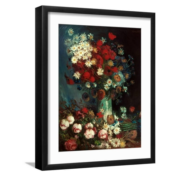 Art.com Van Gogh: Still Life, 1886 Giclee Print by Vincent van Gogh, Black Frame Wall Art, 17" x 21"
