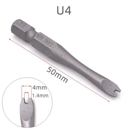 

BCLONG 1Pc U4 U5 U6 U7 U8 50Mm U-Y-Type Thiangle Screwdriver Bit Electric Screw Driver