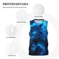 thumbnail image 3 of Naloa Ice Blue Fire Wolf Basketball Jersey Reversible Men's Mesh Athletic Sports Shirts Training Practice S-4XLLarge, 3 of 6