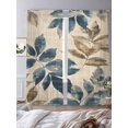 thumbnail image 2 of Navy Blue Brown Botanical Sheer Curtains for Living Room Bedroom Retro Elegant Palm Leaves Sheer Curtains 108 Inch Long 2 Panels Set Light Filtering Curtain Window Treatments Drapes for Dining Room, 2 of 6