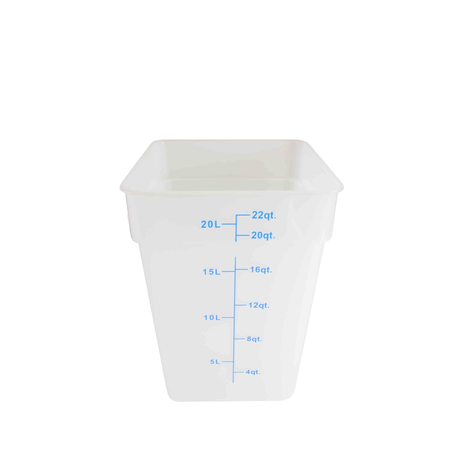 22 Qt Plastic Square Food Storage Containers, Translucent