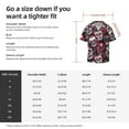 thumbnail image 7 of Fotbe Rose Flowers print Short Sleeve Button Down Shirts for Men Casual Summer Beach Wrinkle Free Shirt-Large, 7 of 7