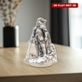 thumbnail image 4 of Rotating acrylic display featuring a knight in polished armor with a jeweled sword atop a jagged mountain with detailed rocky outcrops, 4 of 8