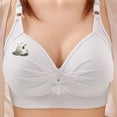 thumbnail image 2 of SMihono Front Closure Bras for Women, Cute Ghost Printed Plus Size Print No Underwire Bra Adjustable Strap Full Coverage Soft Comfort Bralette White XL, 2 of 8