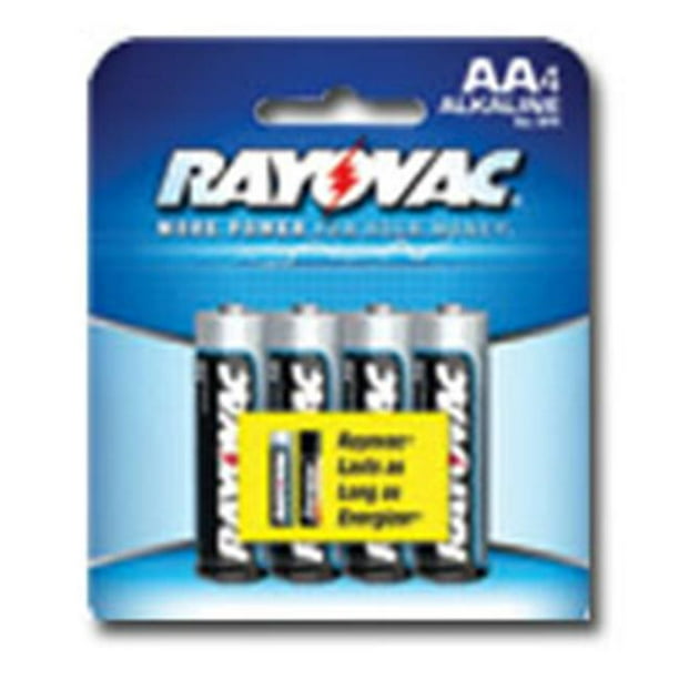 Rayovac RAV815-4E Batteries Alcalines AA - Cardées - Pack de 4
