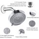 thumbnail image 2 of Cabezal de ducha fijo de alta presión, cabezal de ducha de lluvia ajustable para ahorro de agua, 5 configuraciones para un baño SPA relajante, cromo pulido, antical, 2.5 GPM, Xemadio WLJ-0647, 2 of 5