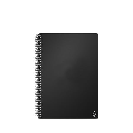 Rocketbook Note Smart Reusable Spiral Notebook, Dot-Grid and Lined, 36 Pages, 5" x 7", Black