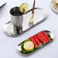 thumbnail image 4 of Oval Stainless Steel Trays Storage Tray For Tea Fruit Cosmetics Jewelry Display, 4 of 8