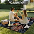 thumbnail image 4 of Black Blue Coastal Outdoor Rug for Patio/Deck/Porch, Non-Slip Large Area Rug 5 x 8 Ft, Summer Beach Coral Shell Starfish Seahorse Indoor Outdoor Rugs Washable Area Rugs, Camping Rug Carpet Runner, 4 of 8