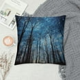 thumbnail image 2 of COMIO  Throw Pillow Covers Trees at Night Facing The Starry Night Sky,Decorative Accent Pillow Cases for Couch Bed and Living Room, 2 of 5