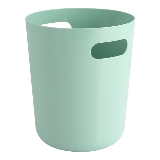 Mainstays Basic Plastic 1.45 Gallon Wastebasket in Clearly Aqua for