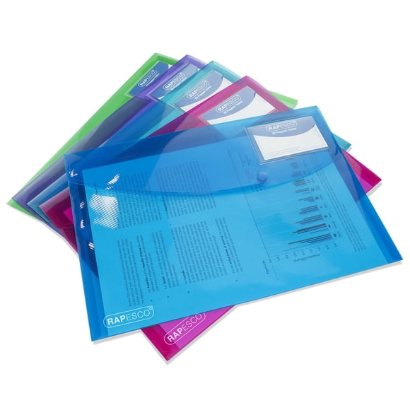 Rapesco Portefeuille Popper Translucide Assortiment de 5 0700