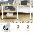 thumbnail image 6 of Costway 360° Rotatable Sofa Side Table L-shaped Laptop Desk Snack Table withShelf Patented Natural, 6 of 10