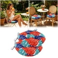 thumbnail image 2 of 2Pcs Outdoor Round Chair Cushions With Ties, Water Repellent Tufted Patio Seat Cushions, Thick Bistro Chair Pads For Garden, Dining, Bar Stool 15.0X3.1", 2 of 7