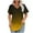 Yellow, variant on DecSea Womens Gradient T Shirts V Neck Short Sleeve Casual Tops Loose Fit Basic Tees with Curved Hem