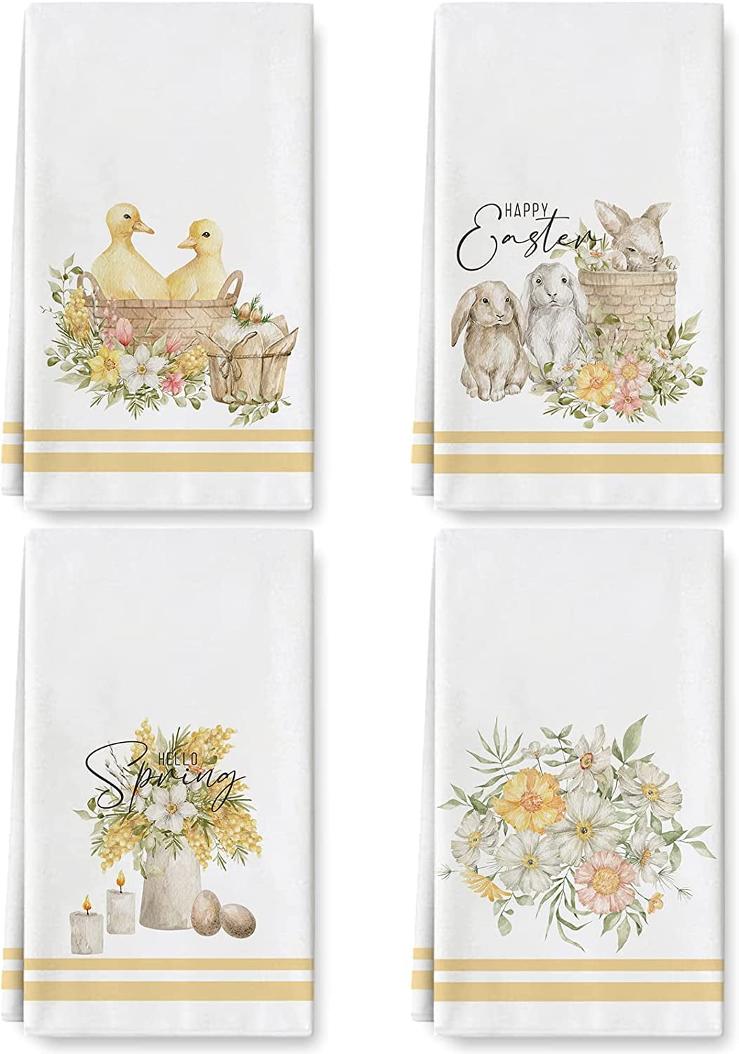 Easter Kitchen Towels - With Rabbits, Bunnies, Chicks, Ducks & More - –  Quail Street Designs