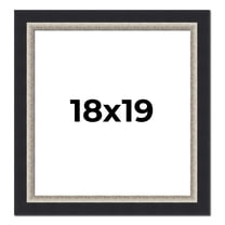 18x19 Frame Black Real Wood Picture Frame Width 2.25 Inches | Interior Frame Depth 0.5 Inches |