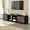 Black, variant on Spruce & Spring Extendable TV Stand for Large TVs up to 90 inches for Living Room
