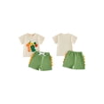 thumbnail image 2 of BemeyourBBs Baby Boy First Birthday Outfit 1st Birthday One Years Old Summer Clothes Letter Balloon Dinosaur Embroidery Short Sleeve T-Shirts and Pocket Shorts 2Pcs Set, 2 of 9