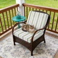 thumbnail image 4 of Outdoor Patio Cushion Covers 4 Pack Abstract Sage Green Stripes Patio Chair Cushion Covers with Ties and Zipper Watercolor Denim Waterproof Outdoor Seat Cushion Covers for Patio Furniture 20"x18", 4 of 9