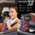 thumbnail image 5 of Halloween Tumbler 30oz with Lid and Straw, Skull Bat Pumpkin Cup, Insulated Leak-Proof Coffee Travel Mug with Handle for Spooky Witchy Gifts Women Men, 5 of 7