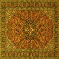 thumbnail image 1 of Ahgly Company Machine Washable Indoor Square Persian Yellow Traditional Area Rugs, 5' Square, 1 of 4