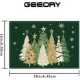 thumbnail image 6 of mubwai Christmas Placemats 12x18 Inch Set of 4, Xmas Trees Snowflakes Winter Seasonal Holiday Farmhouse Kitchen Dining Table Decoration for Indoor Outdoor Dinner Party Décor (Green) GP127-18, 6 of 7