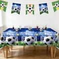 thumbnail image 6 of AURIGATE Soccer Theme Disposable Tablecloth,107.9×53.9in Plastic Waterproof Football Field Pattern Table Cover for Game Day Watch Party Birthday Sports Event Celebration, 6 of 6