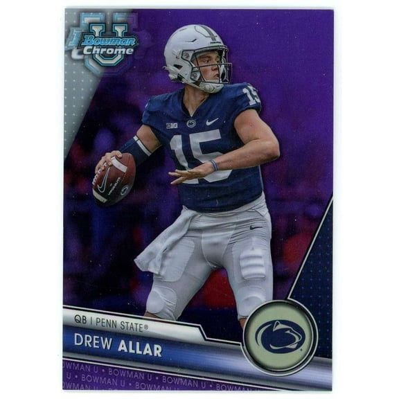 NFL 2023 Bowman Chrome U Purple Refractor 257/399 Drew Allar #113 (Rookie)