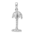 thumbnail image 4 of Auriga Fine Jewelry 925 Sterling Silver Rhodium-Plated Polished and Textured 3D Palm Tree Pendant (L-29.21mm), 4 of 6