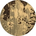 thumbnail image 1 of Ahgly Company Indoor Round Abstract Brown Contemporary Area Rugs, 6' Round, 1 of 4