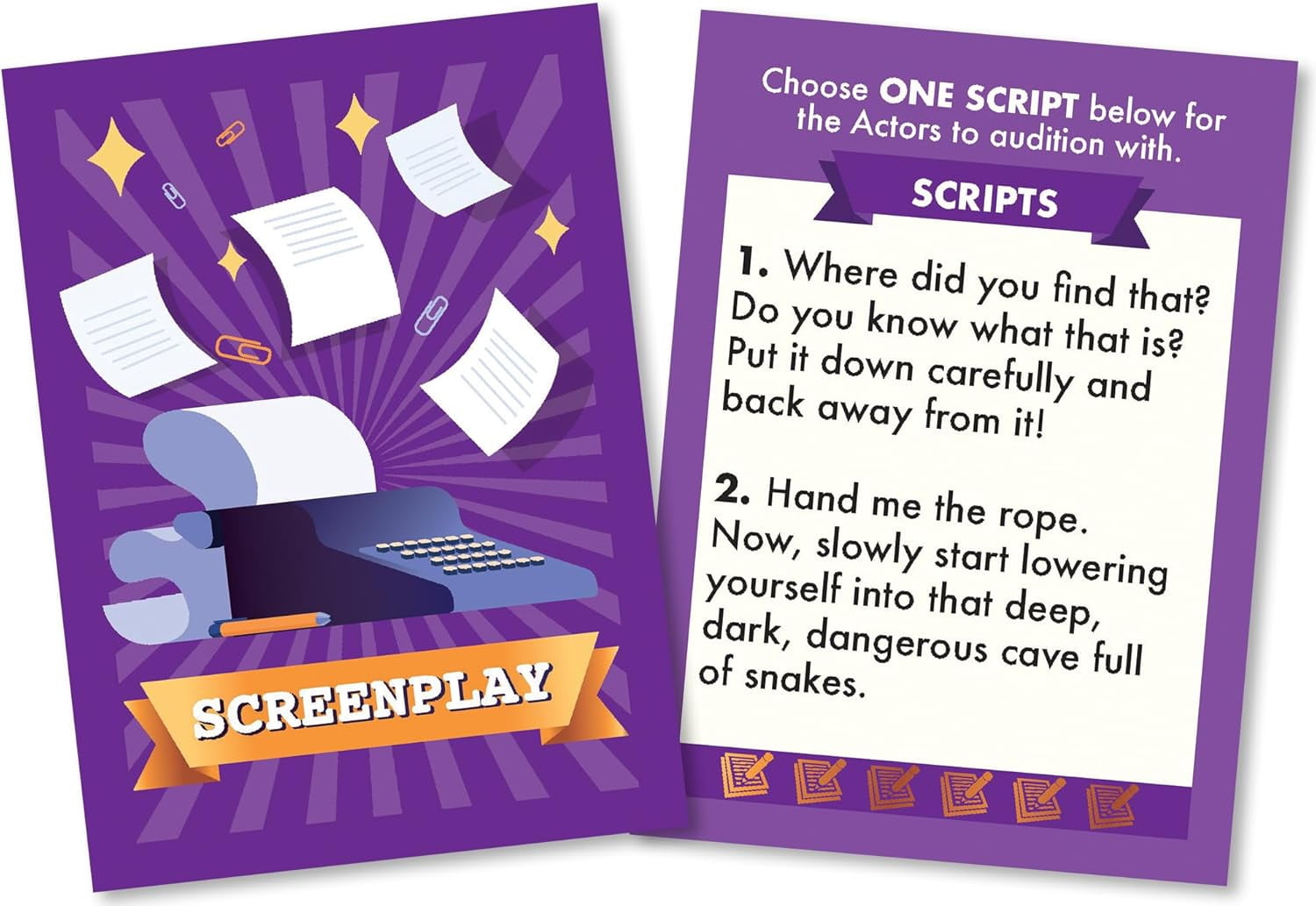 Casting Call Party Card Game – Improv & Acting Game for Teens & Adults, Ages 14+, 90 Cards