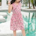 thumbnail image 4 of Antinious Little Girls Summer Dress,Toddler Girl Casual Dress,Summer Toddler Kids Girls Sleeveless Dress Graphic Print Children's Clog,Pink,130, 4 of 4