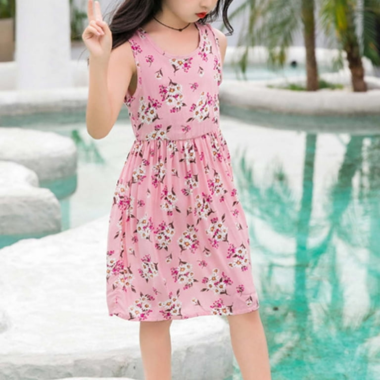 Girls hawaiian print online dress