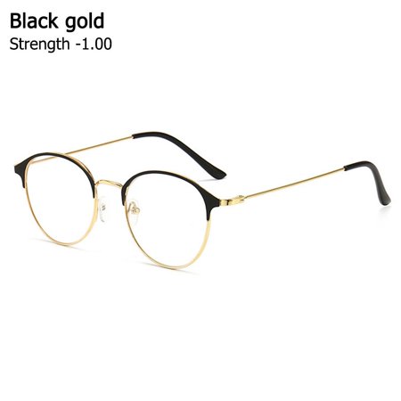Unisex -1.0~-4.0 Ultralight Classic Myopia Glasses Eyeglasses Optical Glasses Eyewear STRENGTH -1.00 BLACK GOLD
