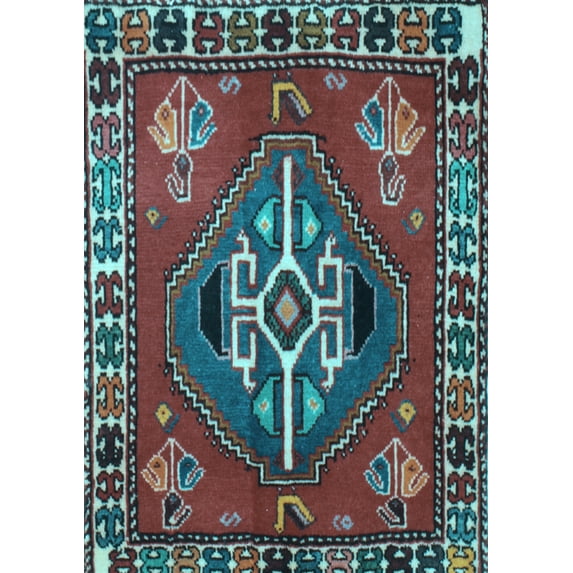 Ahgly Company Indoor Rectangle Persian Light Blue Traditional Area Rugs, 8' x 10'