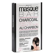 Masque Bar Anti-Inflammatory Cruelty-Free Full Facial Sheet Mask, Charcoal, 3 Count