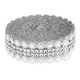 thumbnail image 2 of 5 Yardas 27 Mm / 1 "de Ancho Cinta de Envoltura de Malla de Diamante Brillante Cinta de Rollo de Malla de de Imitación Plateada Cinta de Tul Baoblaze Apliques de cristal, 2 of 8