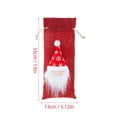 thumbnail image 3 of Couvre-bouteilles de Vin de Cuisine Noël Bouchon de Bouteille de Vin Design Poupée Sans Visage Ensemble Décoration de Fête de Famille Noël, Couvre-Bouteilles de Vin de Cuisine Rouges, 3 of 7