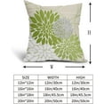 thumbnail image 5 of Lime Green Flower Pillow Covers 18x18 Grey Gray White Dahlia Floral Spring Decorative Throw Pillows Farmhouse Seasonal Decor for Home Sofa Bed Couch Modern Cushion Cases, Set of 2, 5 of 8