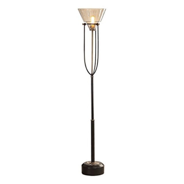 My Sy Home Mid Century Metal Industrial Vintage Style Floor Lamp Glass Hurricane Shade Com Mid Century Metal Industrial Vintage, Hurricane Style Floor Lamp