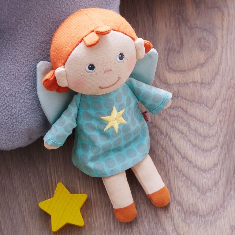 HABA Mini Doll Guardian Angel Mara - Soft Fabric Doll For Babies, 17 Cm, Birth & Christening Gift